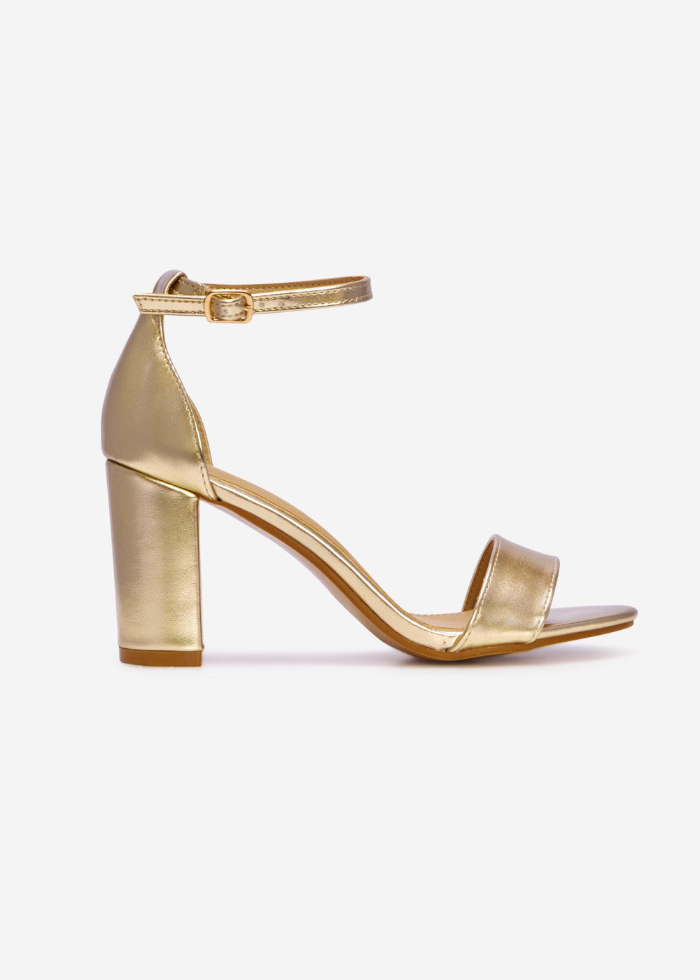 Women’s Fashion Block Heel Sandals Elegant Silver, Golden & Black - SCSSTORE.PK