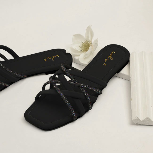 Stylish Cross-Over Slippers for Summer – Top View