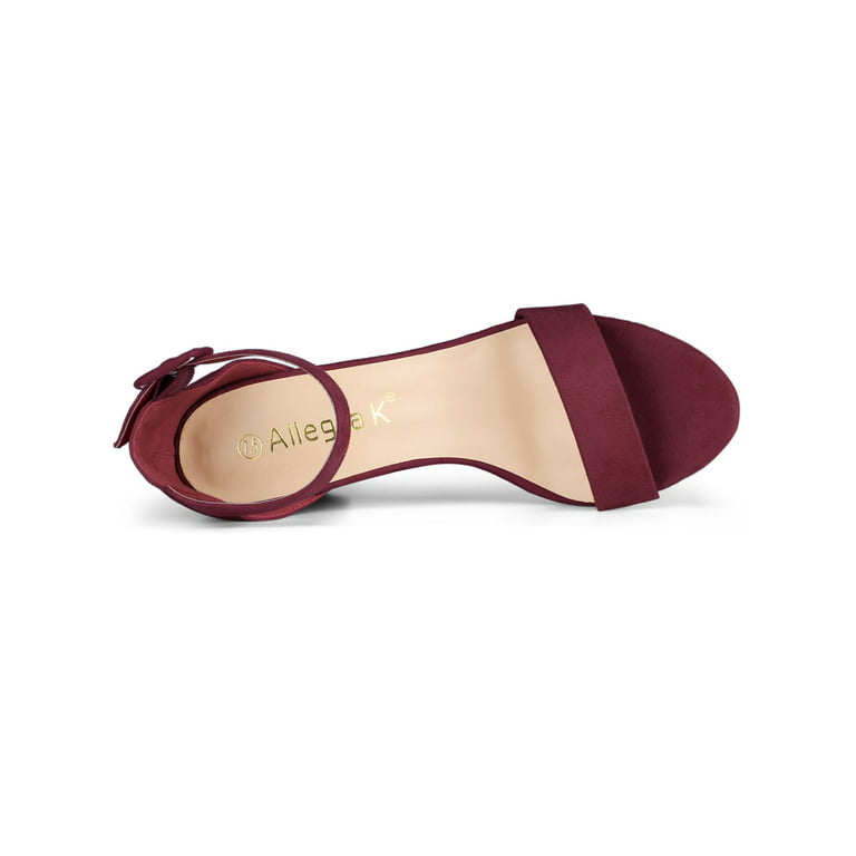 Elegant Women’s Block Heels in Maroon Shade