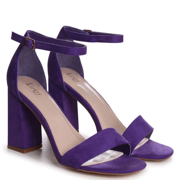 Stylish Purple Mid Heel Sandals for Office & Daily Use