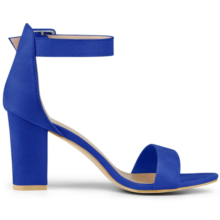 Women’s Amra Block Heel Sandals Pink Green Blue Purple Black Yellow - SCSSTORE.PK
