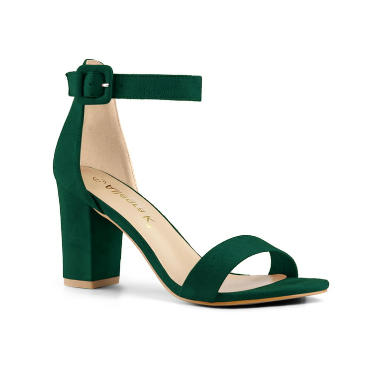 Elegant Green Mid Heels – Easy to Walk & Chic Design