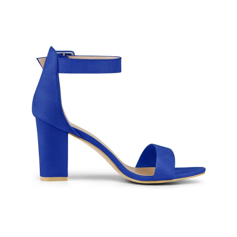 Women’s Amra Block Heel Sandals Pink Green Blue Purple Black Yellow - SCSSTORE.PK