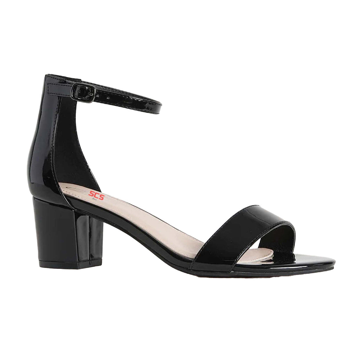 Women’s Mid Block Heel Sandals Elegant & Comfortable Black - SCSSTORE.PK