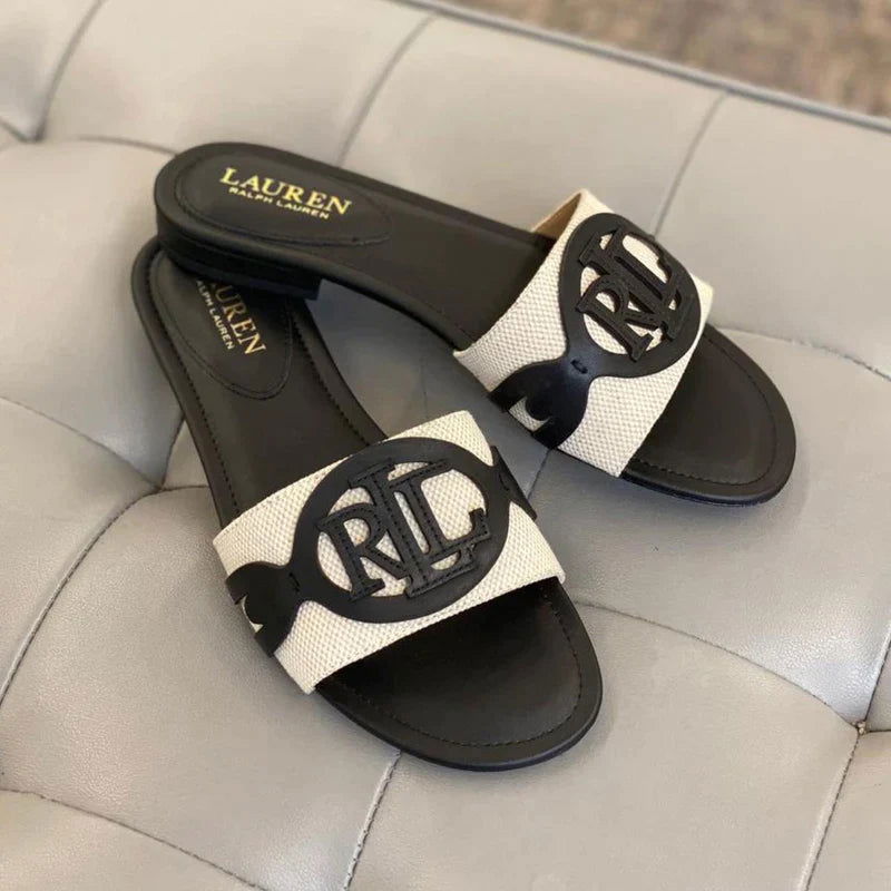 Queen Style Flat Slippers Black for Women – SCS