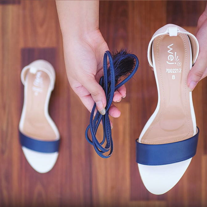 Elegant Dual-Tone Block Heel Sandals for Women