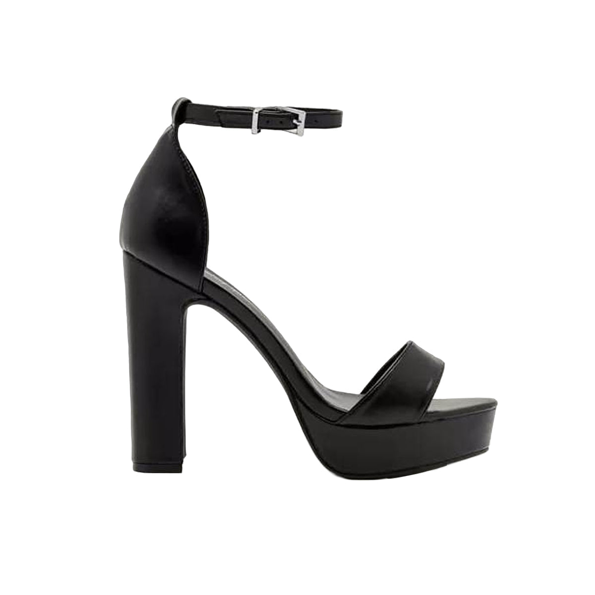 Women’s Block High Heels Platform Sandal Black - SCSSTORE.PK