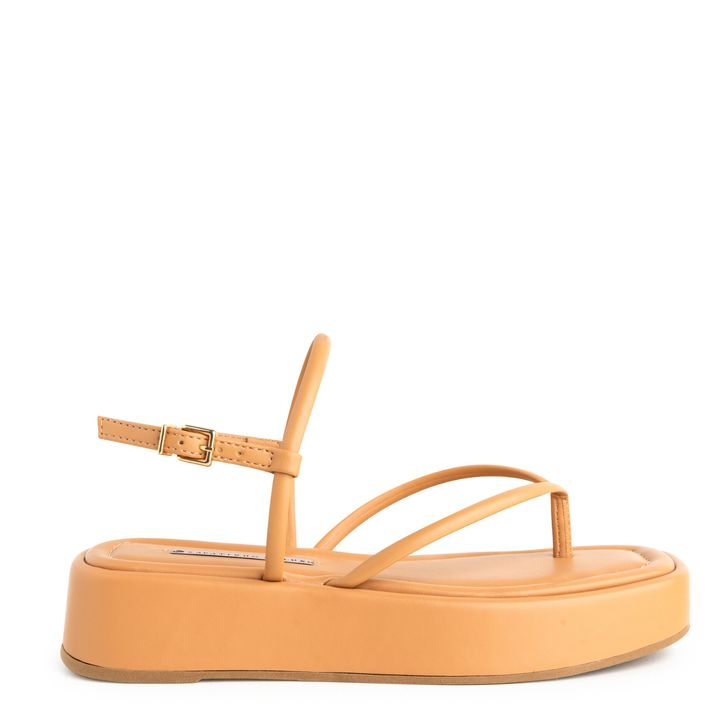 Women’s Luxury Platform Wedge Strappy Toe Block Heel Sandals – Bridal, Party and Office Wear (Brown, Beige) - SCSSTORE.PK