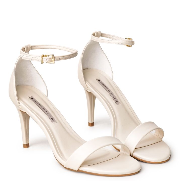 Women’s Luxury Thin Block Heel Sandals – Stylish, Comfortable Bridal, Party & Office Wear (Black, White, Red) - SCSSTORE.PK