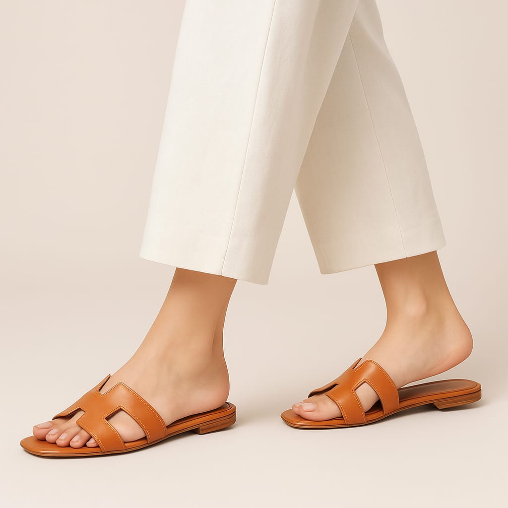 Brown Flat Slippers for Women – Perfect for Summer Days