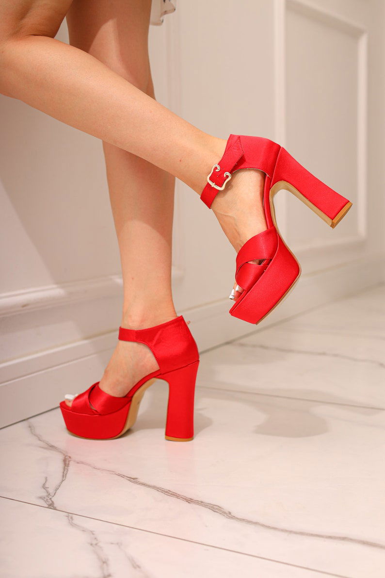Women’s Stylish Red High Heel Party Shoes