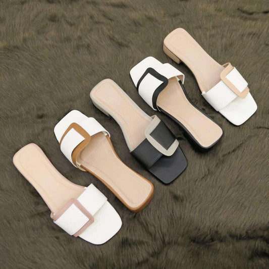 Fairy Style Block Heel Slippers for Women
