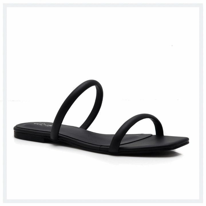 Women’s Two-Strip Flat Slippers – Casual & Comfortable
