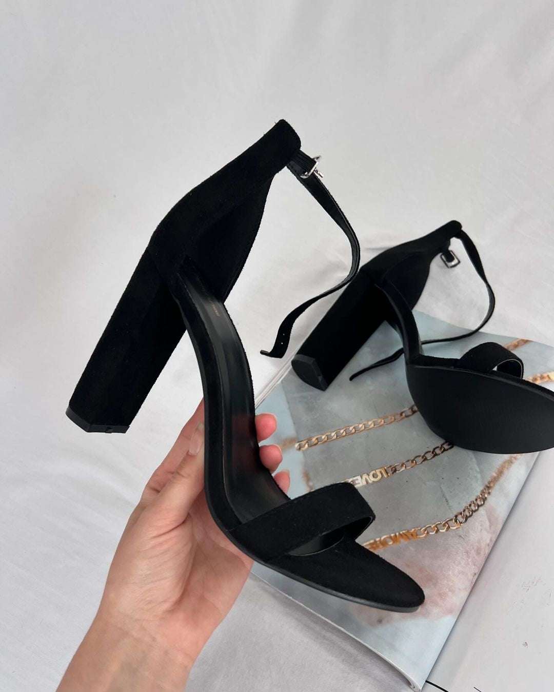 3-Inch Block Heels – Elegant Front View
