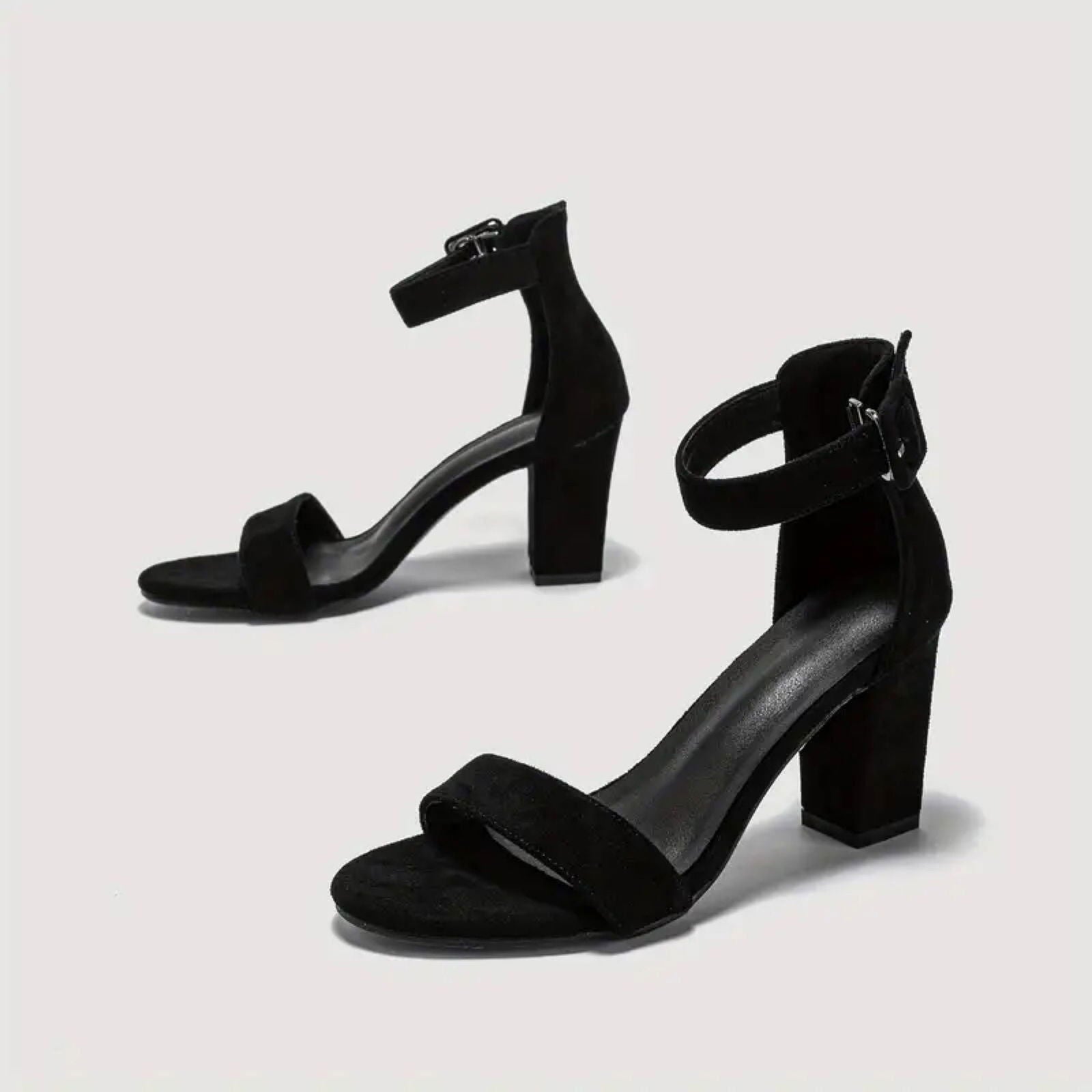 Elegant Black Block Heels for Women
