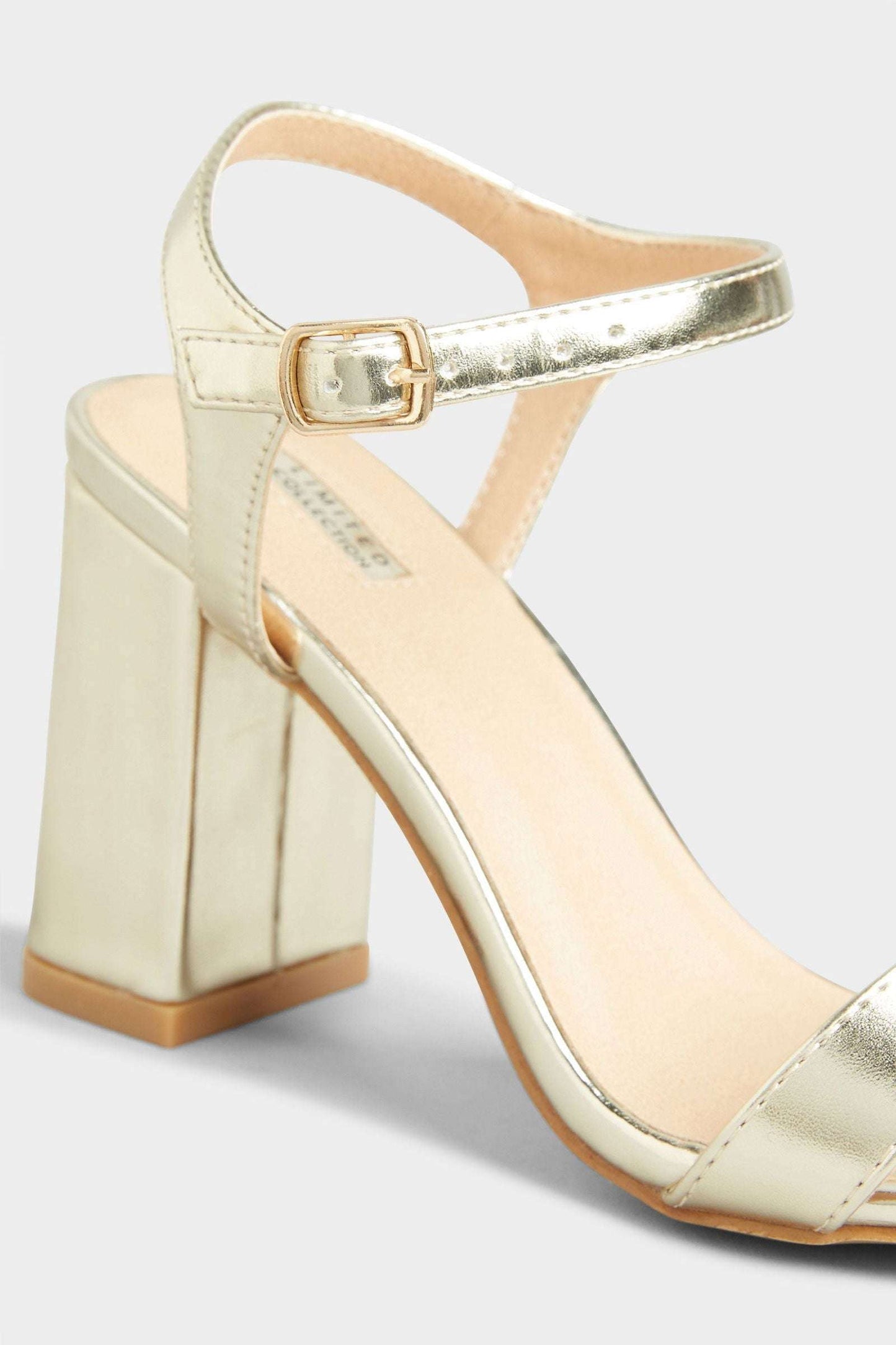 SCS Fashion Golden Block Sandals
