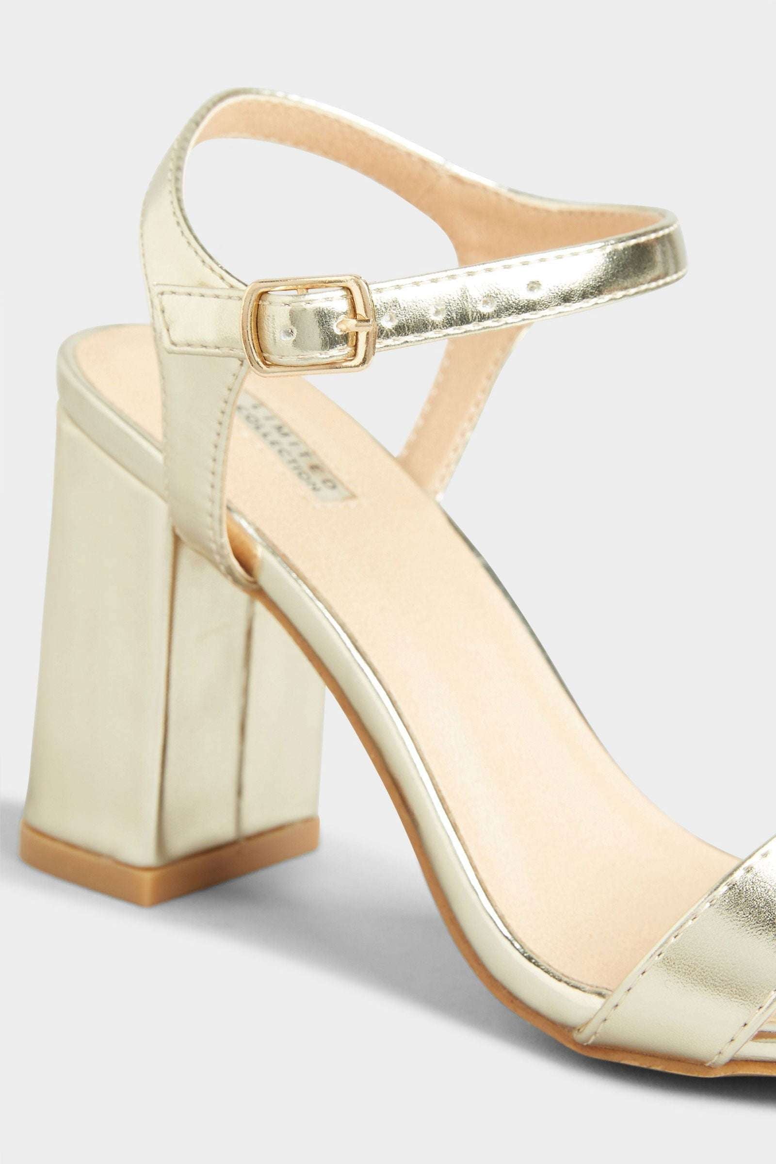 SCS Fashion Golden Block Sandals
