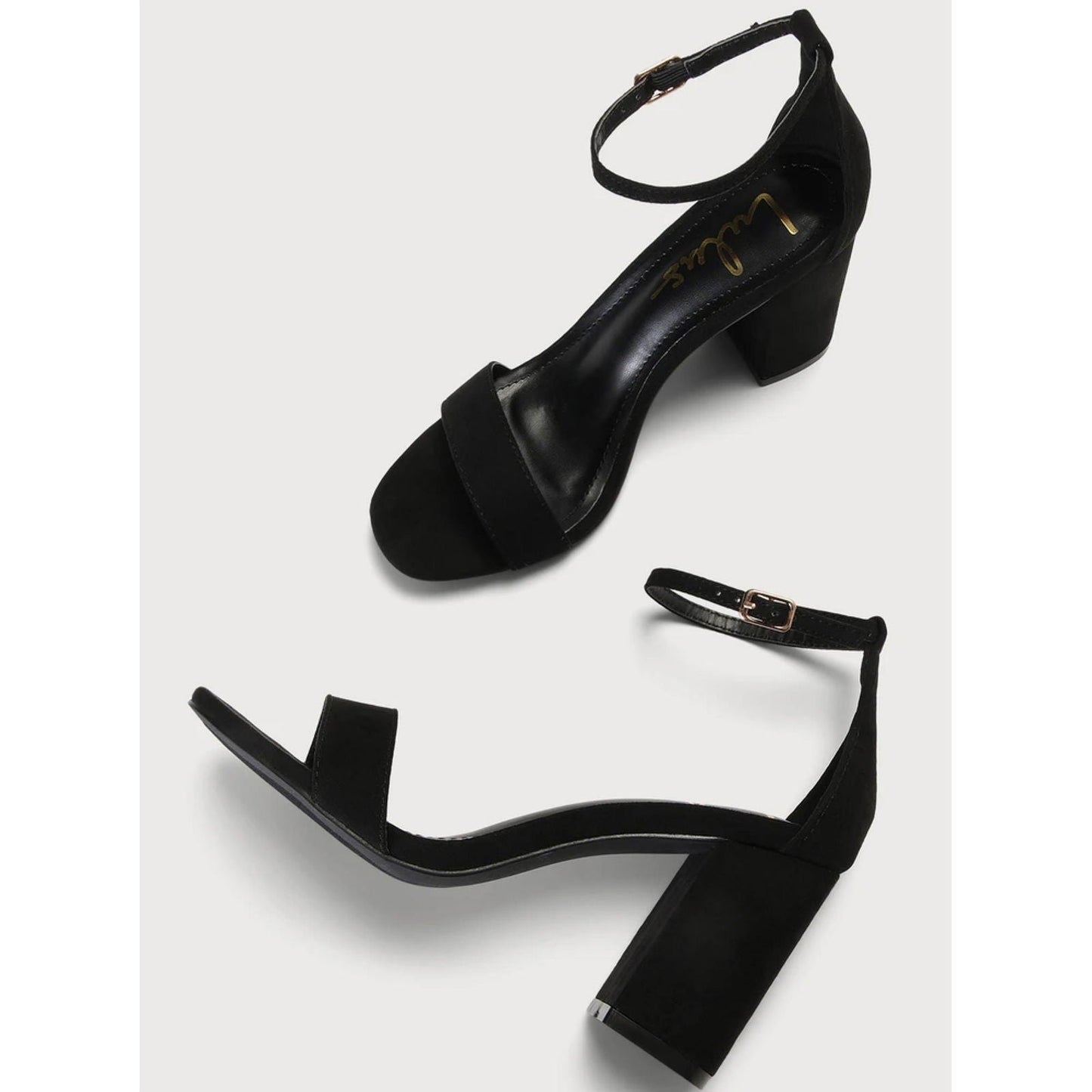 Open Toe Block Heels – Soft Insole Design
