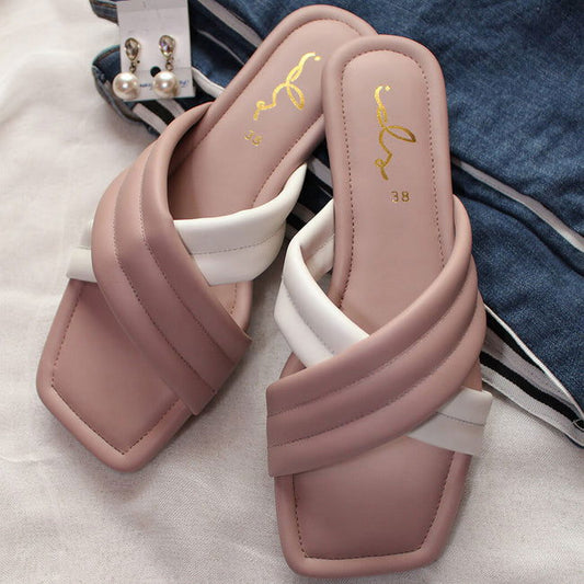 Women’s Cross Slides Flat Slippers – SCS
