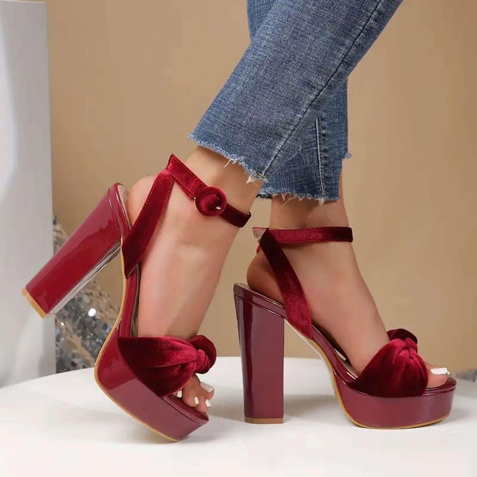 Elegant Maroon Heels – Party & Formal Wear

