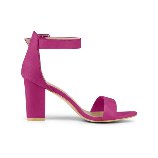 Women’s Amra Block Heel Sandals Pink Green Blue Purple Black Yellow - SCSSTORE.PK
