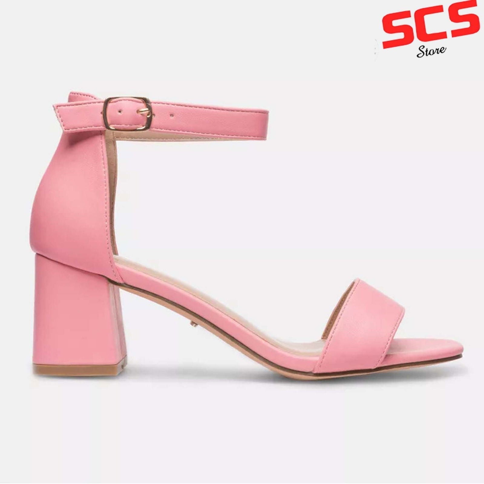 Women’s Mid Block Heel Sandals Elegant Pink