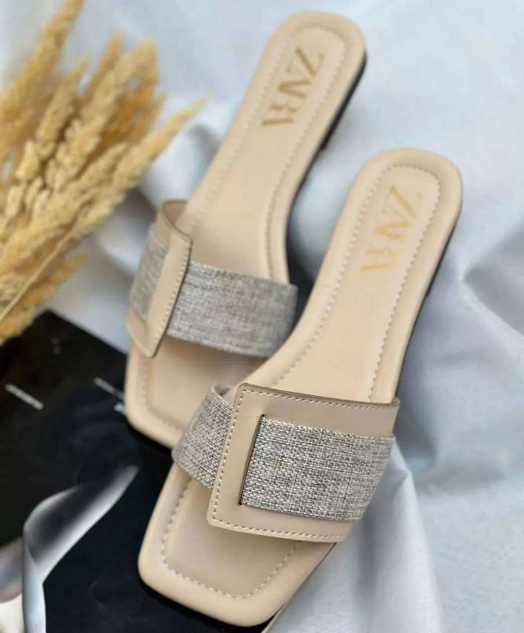 Women’s Roman Style Simple Slides Fairy Casual Slippers Sandals Black Brown Beige White - SCSSTORE.PK