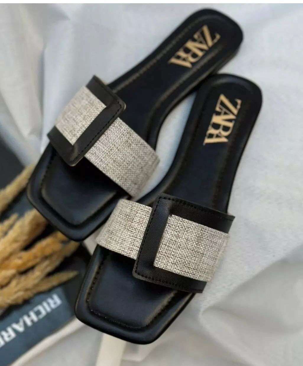 Women’s Roman Style Simple Slides Fairy Casual Slippers Sandals Black Brown Beige White - SCSSTORE.PK