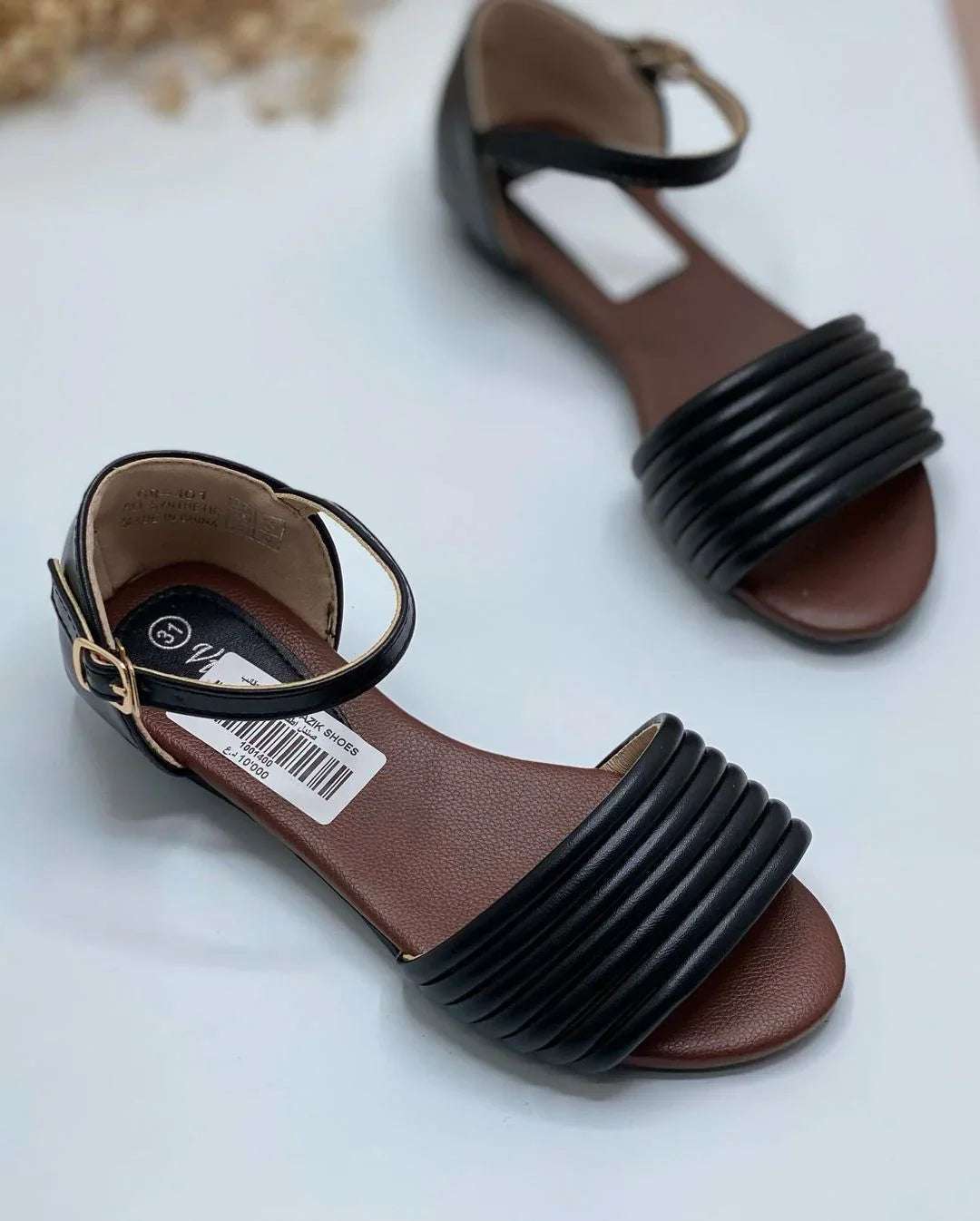 Women’s Fairy Style Turkish Rip Faux Suede Slide Sandals White Black Beige - SCSSTORE.PK