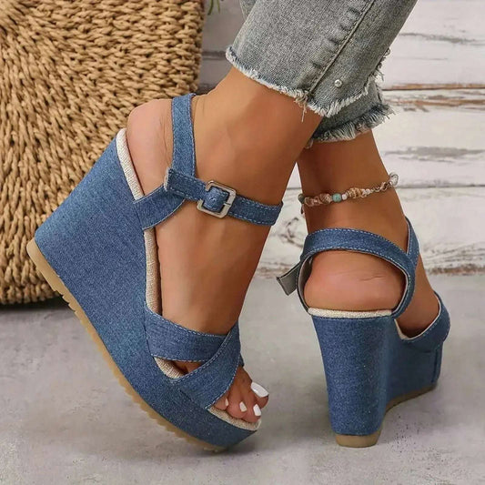 Women’s Stylish Wedge Sole Sandal Wedding, Party & Casual Comfort - SCSSTORE.PK