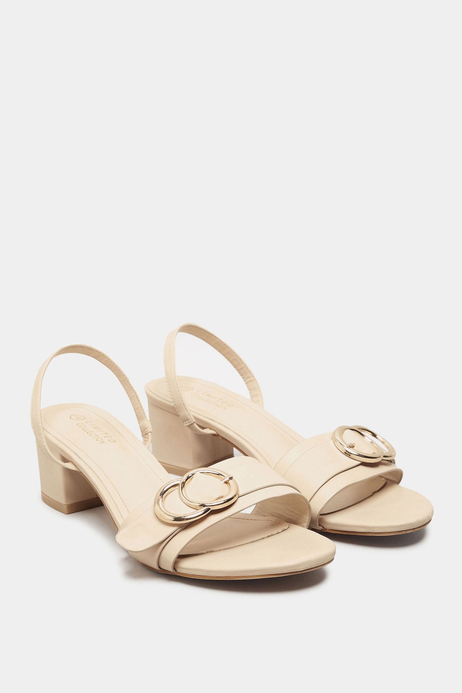 SCS Women’s Block Heel Sandals in Neutral Tones
