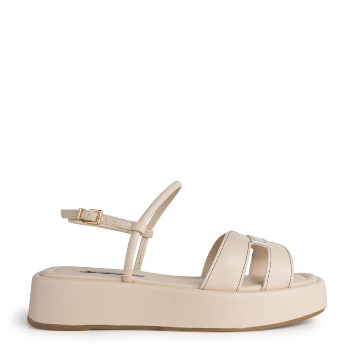 Women’s Luxury Umber Platform Wedge Strappy Toe Block Heel Sandals – Bridal, Party and Office Wear (Brown, Beige) - SCSSTORE.PK