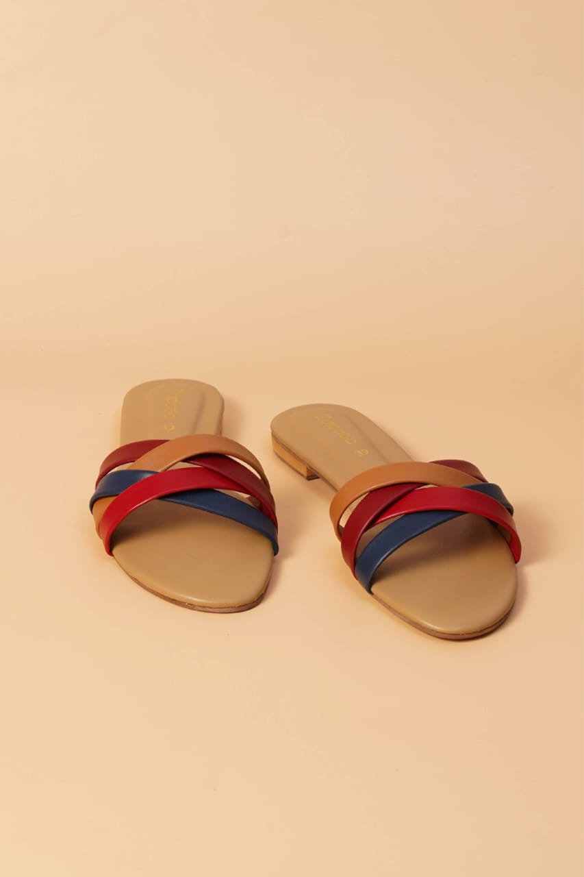 Trendy Women’s Flat Slippers with Crisscross Design – Ideal for Everyday Use